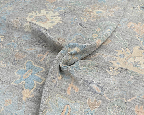 14x20 Zeigler Gray Afghan Hand Knotted Wool Area Rug